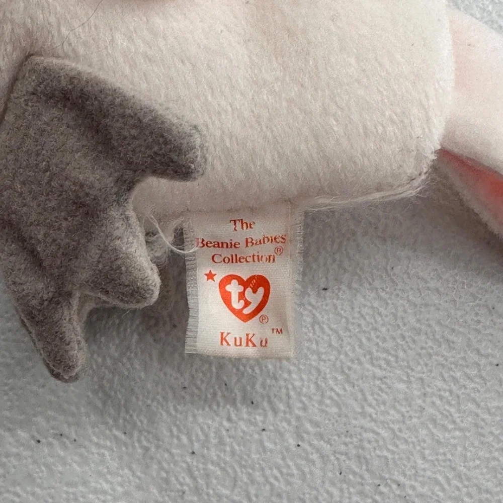 Vintage Ty Beanie Babies Mac & Kuku‎ Plush Birds Set Cardinal Cockatoo Bundle
